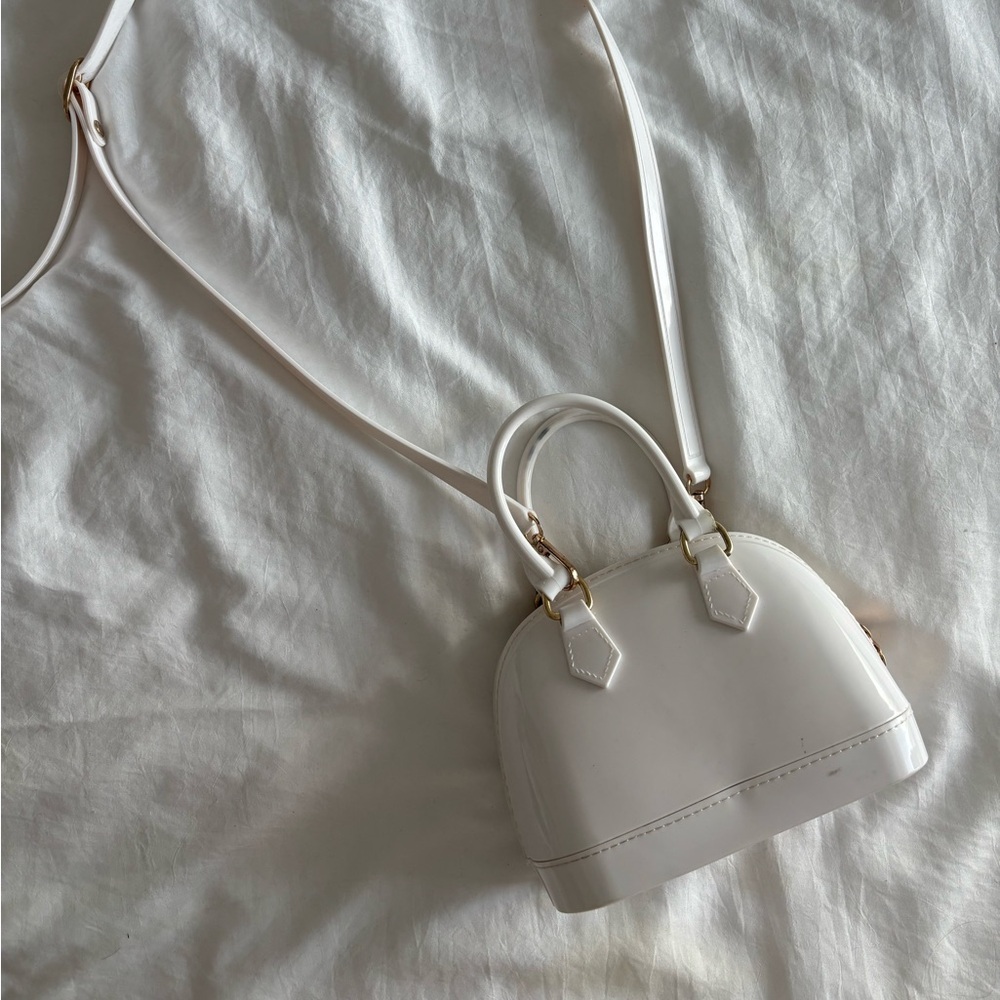 White plastic purse